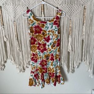 Mini floral ruffle spring colorful bright sundress